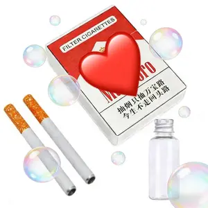 Bubble Cigarette Stress Relief Toy Fake Cigarette Mini Bubble Blower Bubble Sticks Relaxation Birthday Christmas Party Gift for Men Women