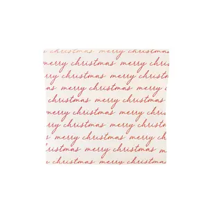 Believe Merry Christmas Script Paper Table Runner