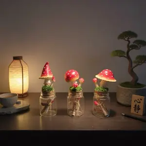 Clay Mushroom Jar Desk Ornaments - Unique Decorative Items for Your Desk Space