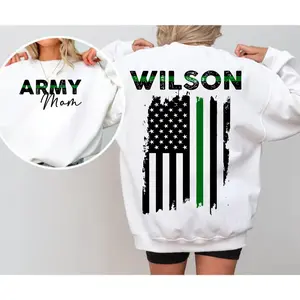 Army/ Navy Mom Sweatshirt – Personalized Military Family Support Shirt with Custom Name