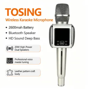 TOSING G7 PRO Wireless Karaoke Microphone with Bluetooth Speaker - Rechargeable Portable Handheld Digital Mic, Noise-Reducing, Cable-Connected, Card-Ready for Home Party, Live Streaming, iOS/Android Compatibility, Ideal Gift