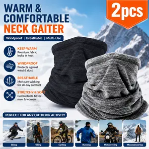 Neck Warmer Fleece Neck Gaiter - Soft Fleece Face Scarf Mask Windproof for Cold Weather Winter Sports, Balaclava, Fishing