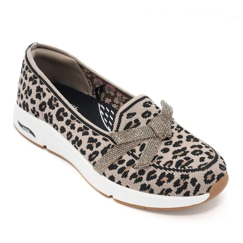 Martha Stewart X Skechers Arch Fit Sparkle Leopard Slip-Ons