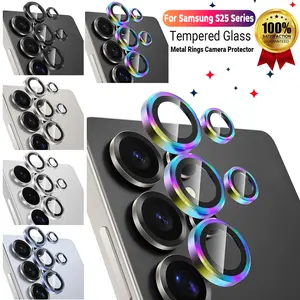 Metal Camera Lens Protector for Samsung Galaxy S25 Ultra / S25 Plus, Aluminum Alloy Ring Cover, Scratch Resistant, HD Clear, Easy Install