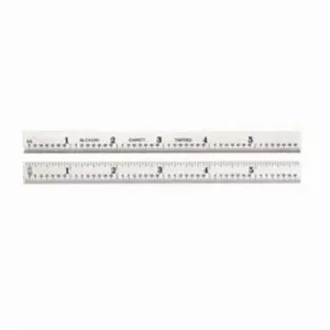 212 MAIN 6 in. 9R Full Flexible Precision Steel Measuring Ruler, Silver Steel Construction, Fine Graduations, Imperial Scale, Precision Rule