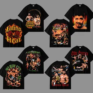 [Colection] Eddie Guerrero Wrestling Graphic T-Shirt, “Latino Heat” Legend Tee, WWE Hall of Fame Shirt, Viva La Raza Graphic Tee, Lucha Libre Style Streetwear, Gothic Flame Print Oversized Unisex T-Shirt featuring Eddie Guerrero Gift for Wrestling Fans