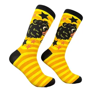 Men's Boop Bear Socks Funny Sarcastic Animal Graphic Novelty Footwear For Men Funny Graphic Socks Comfortable Fitted Spandex Cotton