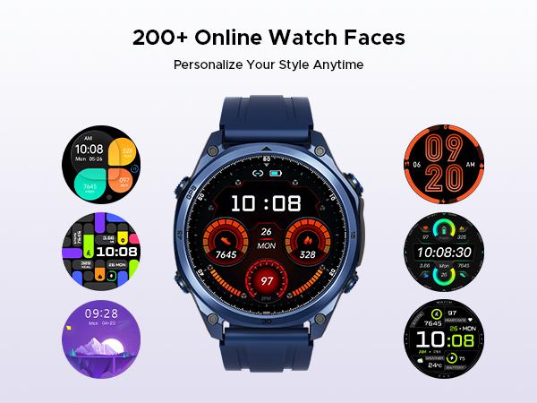 Anywise W1 Pro Waterproof Sport Smartwatch, 1.43" AMOLED Touchscreen Display, 170+ Sports & Workout Modes, Dual-Band GPS Tracking, 5ATM Waterproof Smartwatch