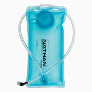 NATHAN QuickStart Hydration Bladder 1.5 Liter - High-Flow Locking Bite Valve, BPA-Free, Removable Hose, Large Opening for Easy Fill, Hiking Essentials