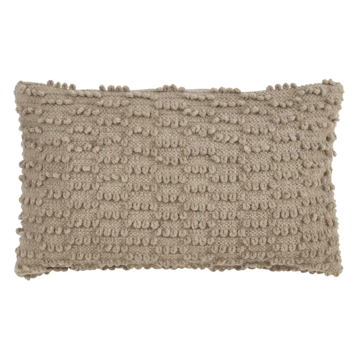 212 MAIN 100% Cotton Decorative Soft Throw Cushion, 12x20 in. Rectangular Down-Filled Pillow with Subdued Hue, Nubby Texture - Grey, Decorative Cushion, Soft Cushion