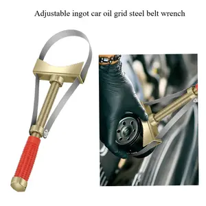 Adjustable Automotive Oil Filter Wrench for Car Maintenance, Steel Band Design, Easy Installation, High Efficiency, Essential Tool for Auto Repair