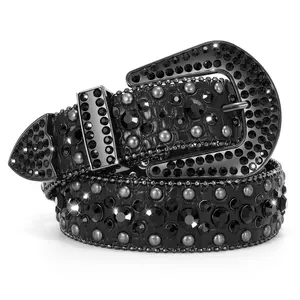 JASGOOD Women and Men Ladies Weatern Cowgirl Cowboy Bling Belt Rhinestone Belt for Jeans Pants Dress JASGOOD Women and Men Ladies Weatern Cowgirl Cowboy Bling Belt Rhinestone Belt for Jeans Pants Dress