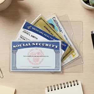 New Medicare Card Holder Protector Sleeves, Transparent Card Holder, 12Mil Clear PVC Waterproof Medical/Credit Card, Business/Social Security Card Protector