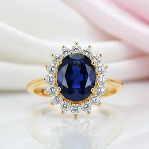Princess Diana Inspired Colored Gemstone Engagement Ring