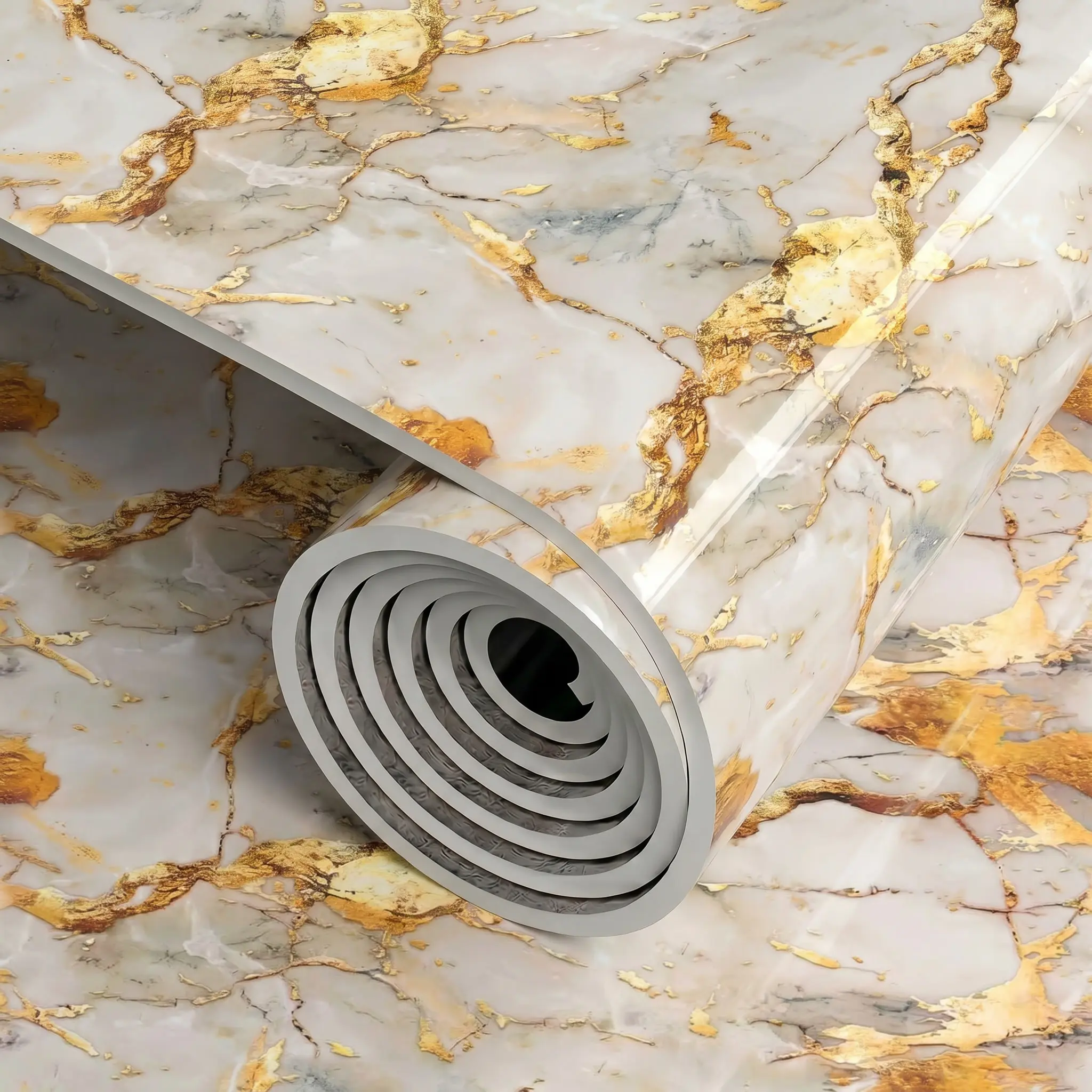 Self-Adhesive Vinyl Wallpaper Film Roll (15.75x118.11in or 23.62x118.11in) - Tearable, Waterproof, Durable, Heat-Resistant, Easy-to-Clean for Kitchen & Bathroom Countertops | Home Improvement Building Supplies stick backsplash, Renter Friendly, 15.75In*11