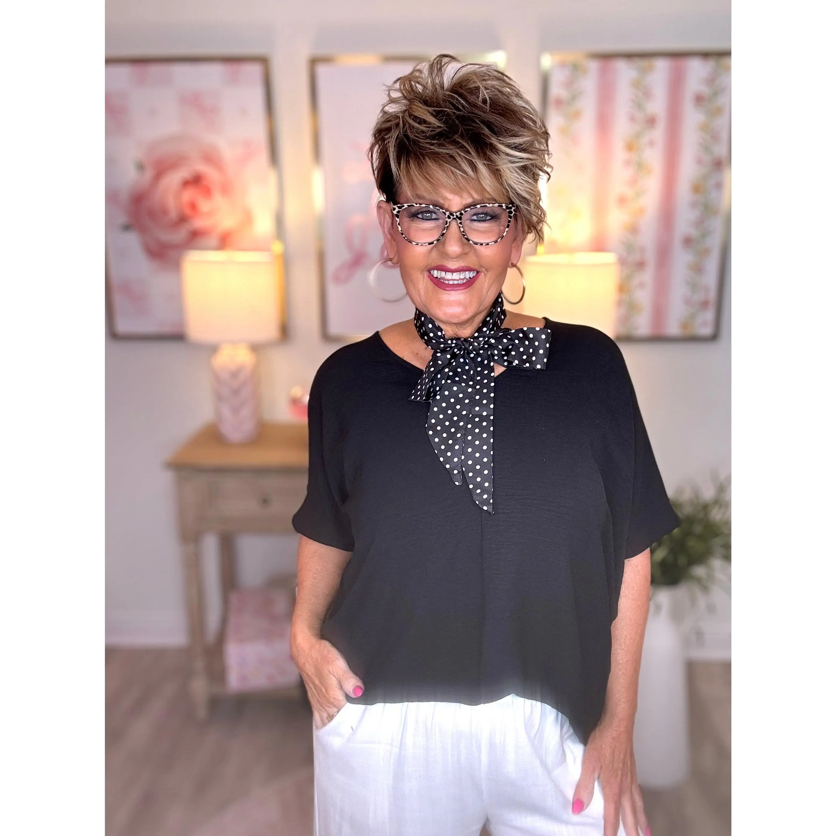 SALE: Woven Airflow V-Neck Dolman Top - 7 Color Options