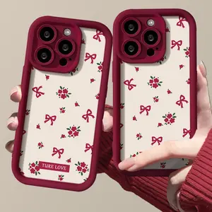 Delicate Ribbon Bow Design Phone Case for iPhone X/XS Max/11/12/13/14/15/16/17 Pro & Pro Max, Plus Models | Anti-Scratch & Protective Case