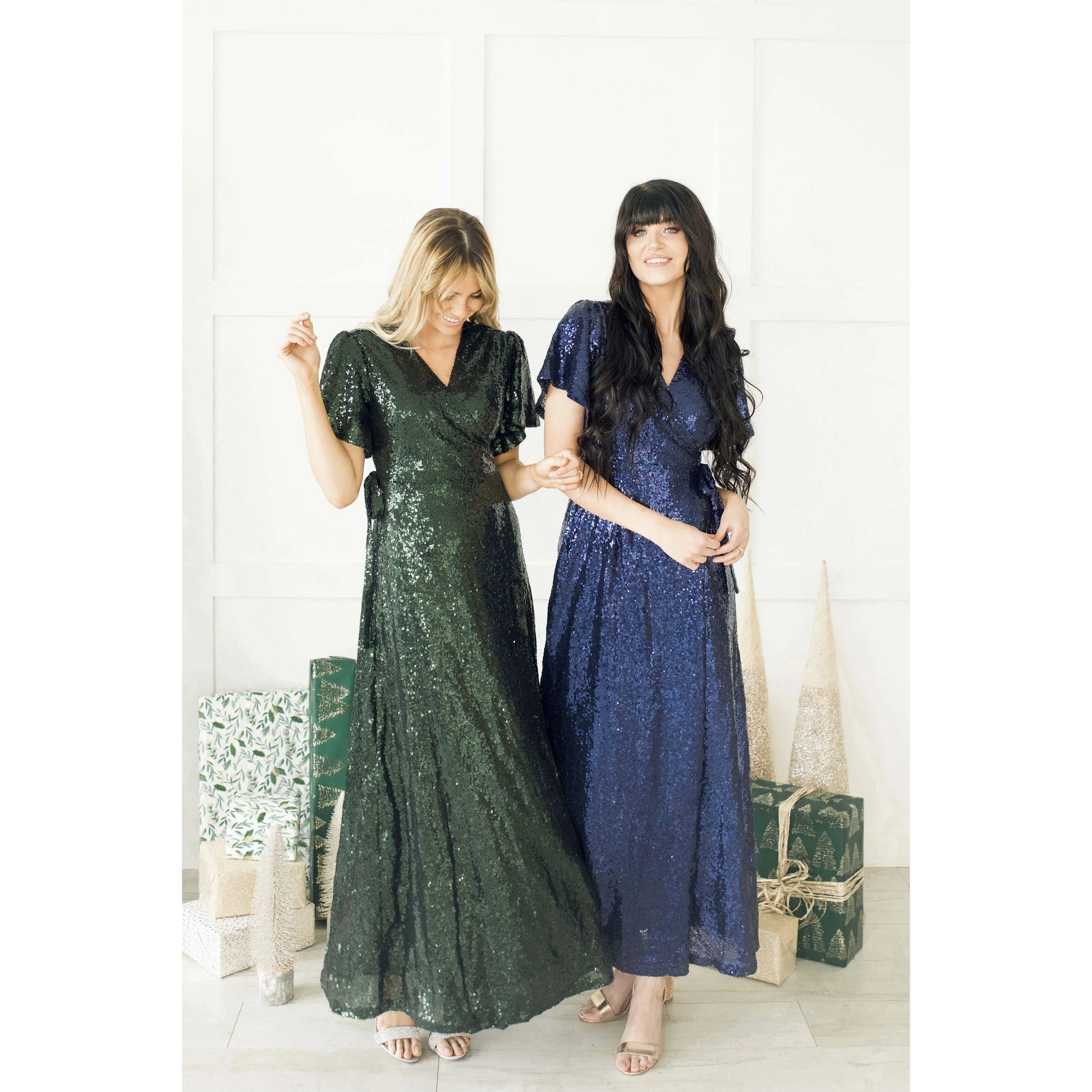 Aria Navy Sequin Dress - DM Exclusive - Nursing Friendly - Maternity Friendly - FINAL SALE