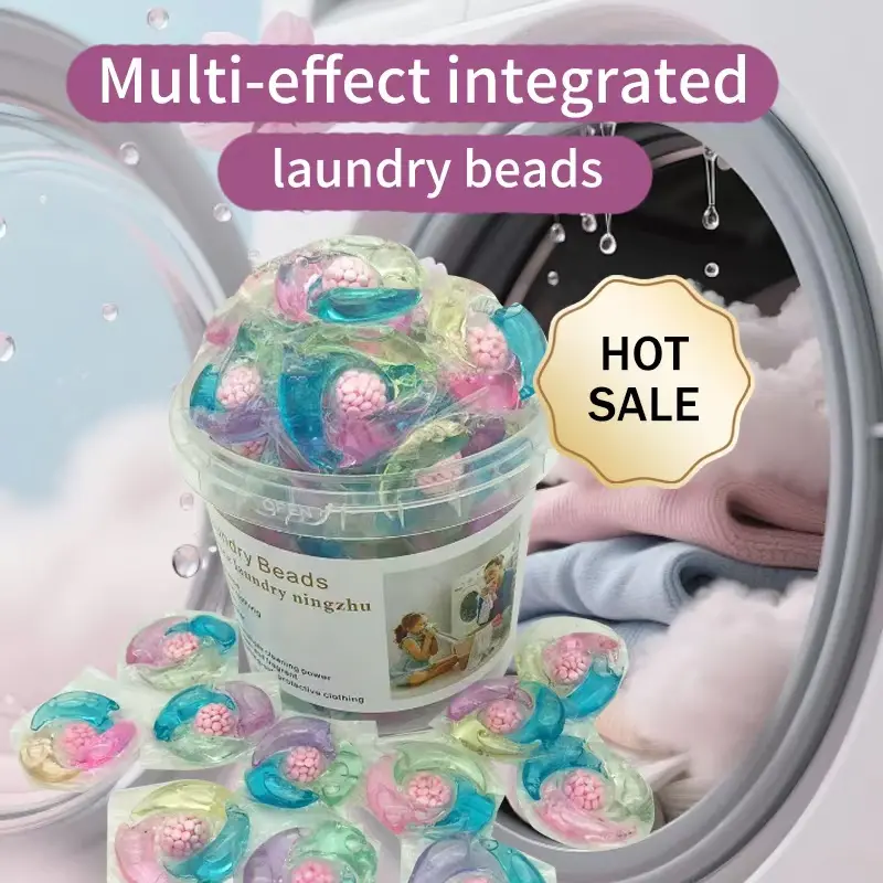 50pcs Laundry Detergent Balls, Soft Anti-Static Scented Beads, Water-Soluble Coating, Deep Cleaning Concentrated Active Ingredients
