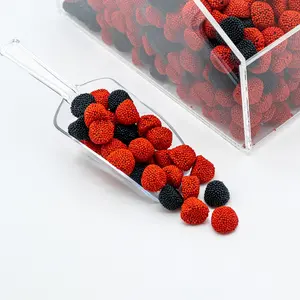 Gummy Black and Red Raspberries - Sweet and Soft Gummy Candy with Berries Flavor - 4 oz & 8 oz & 1 lb Candy Bag Snack Bonbon