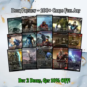 HALO INFINITE MTG PROXY COMMANDER DECK – PREMIUM COLLECTOR SET (120 CARDS | MULTIPLE VERSIONS | DICE SET | PLAYMAT | VELVET BAG | LEATHER BOX | DECKGALAXY)