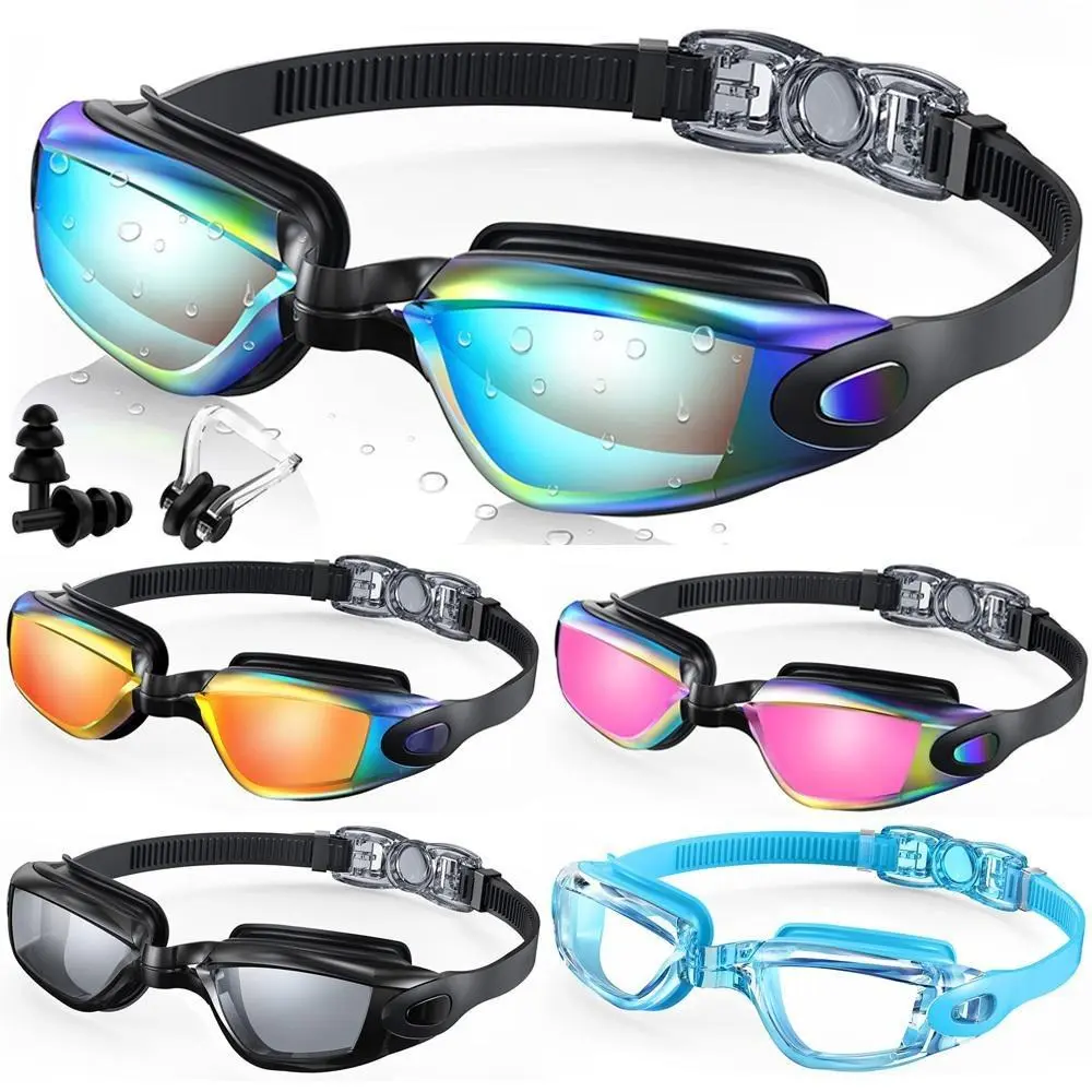 Unisex Tinted Lenses Sports Pool Goggles for Adults - Professional Fogless, 100% UV Protective, Leakproof Swimming Glasses, Anti-Fog Coating, Fashion Accessory for Pool Use