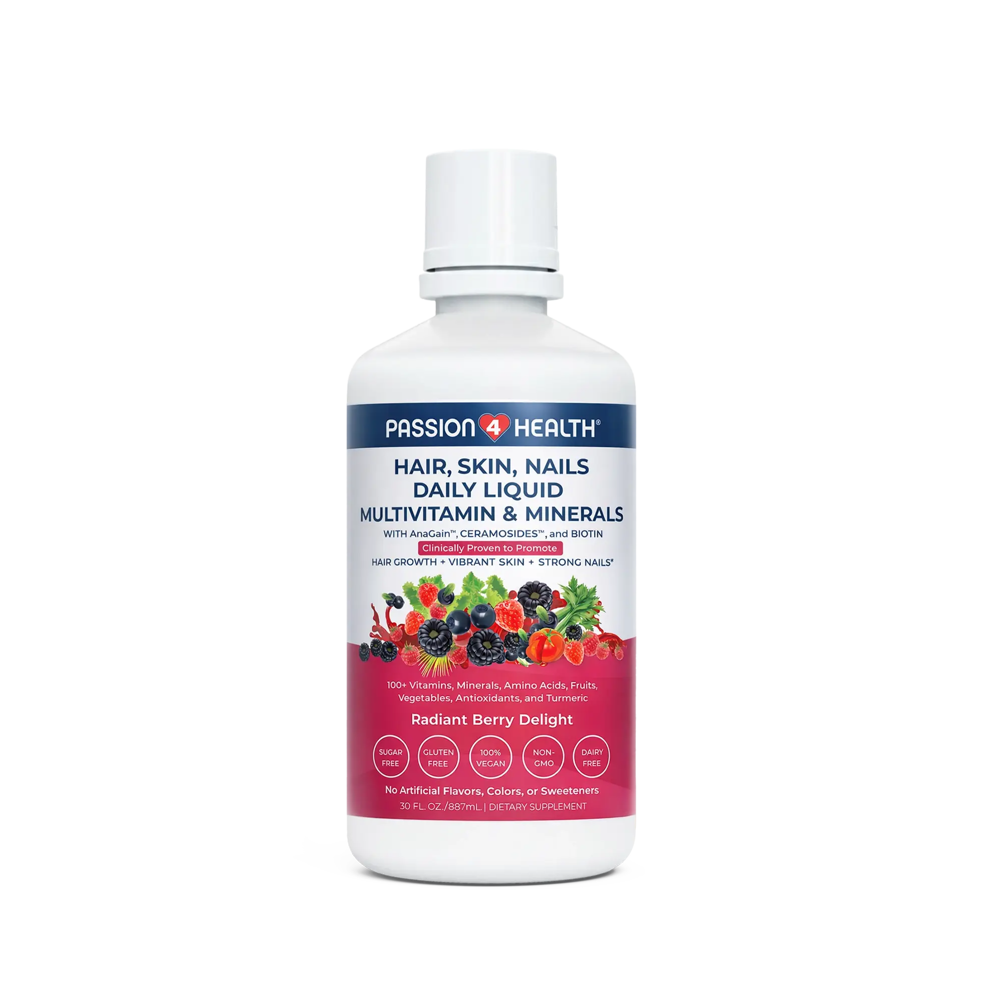 Hair, Skin and Nails Daily Liquid Multivitamin & Minerals with AnaGain™ Nu and Ceramosides™