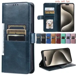 Flip Leather Case For Google Pixel 9 Pro XL 9A 8 8A 7 7A 6 6A Pro Wallet Card Phone Cover Coque