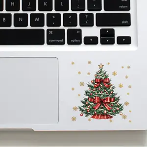 Red & Green Coquette Christmas Tree 2x2 inches Cut Out Sticker