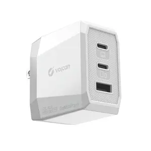 65W USB C Charger, GaN Fast Charger 3-Port Handy Wall Charger with PD for Laptops,Tablets & Phones (iPhone 15/14/13/12/11/X, iPad, MacBook Pro/Air, Samsung, Pixel, and More) (65W) Plug Charging Cellphone Devices Foldable Protection Smartphone Electronic