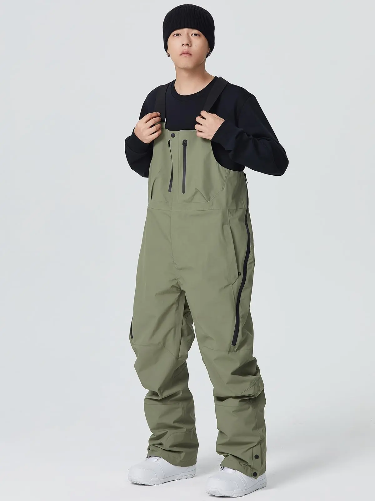 YEEFINE Men's Waterproof Ski Bibs Winter Snow Pants Overalls Snowboarding Pant for Outdoor Sports