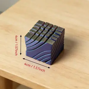 2PC 3D Printed Geometric Cube Infinite Flip Fidget Toy Logic Puzzle for Brain Training Stress Relief Stretchable Gift for Friends Students Ages 12+