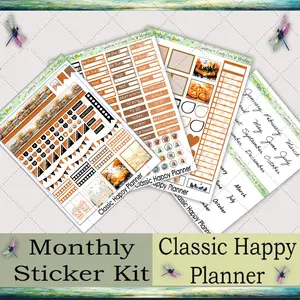 Classic Happy Planner Monthly Cauldrons & Candy Corn Planner Sticker Kit