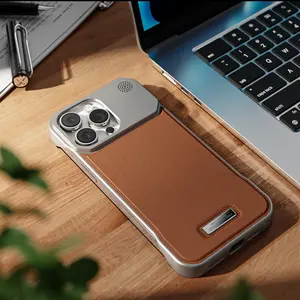 Ultra Thin Faux Leather Magnetic Phone Case Anti Drop Heat Dissipation Business Cover For iPhone 12 13 14 15 16 17 Pro Max 16 Plus 17 Air Men