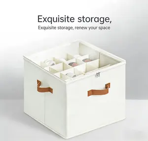 Foldable Shoe Storage Box with Transparent Dustproof Lid, Adjustable Divider Stackable Shoe Organizer, Large Capacity Space-Saving Container for Closet & Entryway