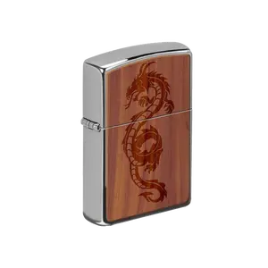 Zippo Lighter - Woodchuck Dragon on Cedar