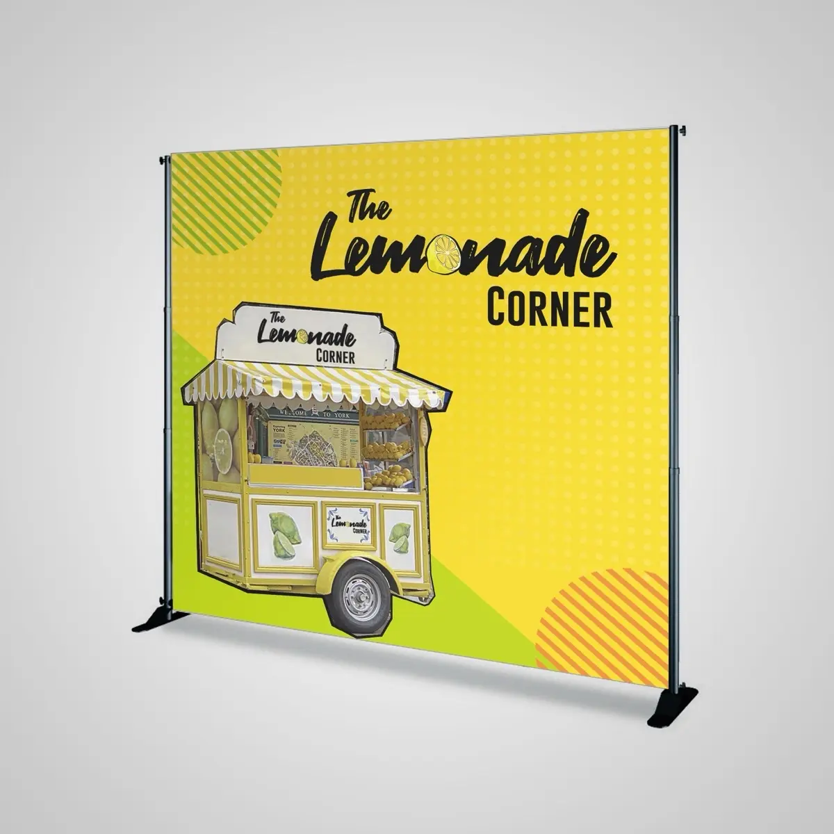Banners with Custom Backdrops for Events