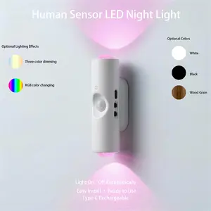 Dual Cat Eye Magnetic Motion Sensor Night Light, Simple Installation, IR Sensor, 3-5m Range, Auto Turn Off, Ideal for Elderly, Pregnant Women, Kids