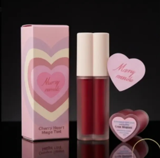 Korean Cherry Heart Lip Gloss – Ultra-Seductive, Juicy, Mirror-Shine, Plump & Kissable Lips That Turn Heads Instantly! Glossy Cosmetic, Smooth, Lip Tint