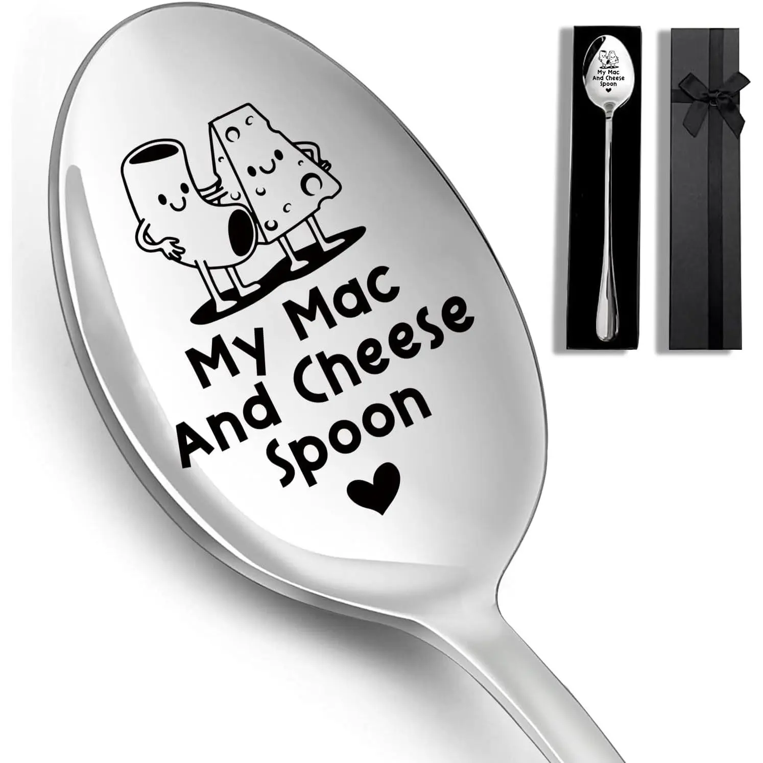 Funny  and Cheese Spoon Stainless Steel Spoon, Funny Ice Cream Dessert Spoon Espresso Coffee Spoon Stainless Steel Spoon for Teens  Brother Sister Birthday Graduation Christmas