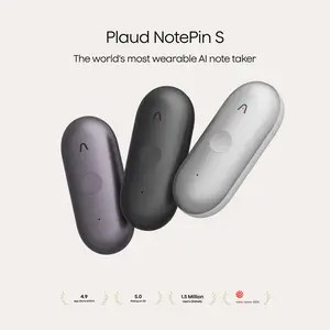 Plaud NotePin / NotePin S Wearable AI Voice Recorder, One-Touch Clip Recording, AI Transcription for Meetings, Interviews & Daily Work, Useful Gadget & Gift for Him or Her