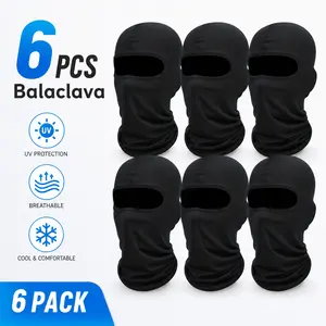 6 Pack Balaclava Ski Face Mask – Cooling Neck Gaiter & Full Face Cover Hood, Breathable & UV Protection – Perfect for Winter Sports, Motorcycle, Running, Paintball – Unisex