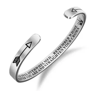Bracelets for Women Personalized Inspirational Bangle for Her