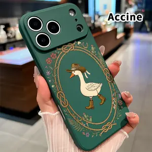 Phone Case for iphone 17 Pro Max 16 Plus 15 14 13 12 11 XR Air E Cowboy Goose Charm Pattern All Coverage Drop-Proof Pocket-Friendly Cellphone Cover Gift for Boy