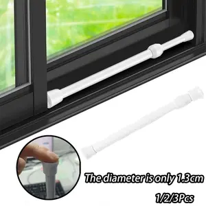 Adjustable Sliding Door Safety Rod, Metal Adjustable Window and Glass Door Security Bar, Durable Metal Structure, Rubber Tip, Home Locks