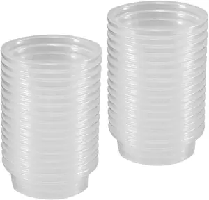 YOGURTCK 100Pcs Crested Gecko Feeding Cups Reptile Feeder Bowls for Putting in Water and Food, Fit Lizard and Other Small Animals Pet Supplies 0.5Oz
