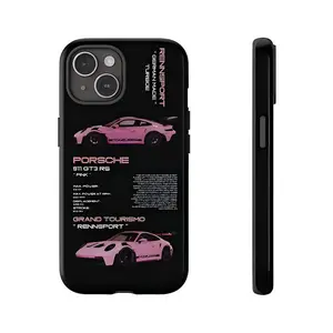 TURBOE PINK PORSCHE GT3 RS PHONE CASE - Coquette Collage Phone Case, PORSCHE and Cute Aesthetic