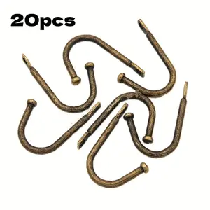 20 Piece Vintage Single Hook Wall Mount Hooks, Storage Organizer Iron Art Decorative Door Hooks, Retro Porch Gate Hanging Rack