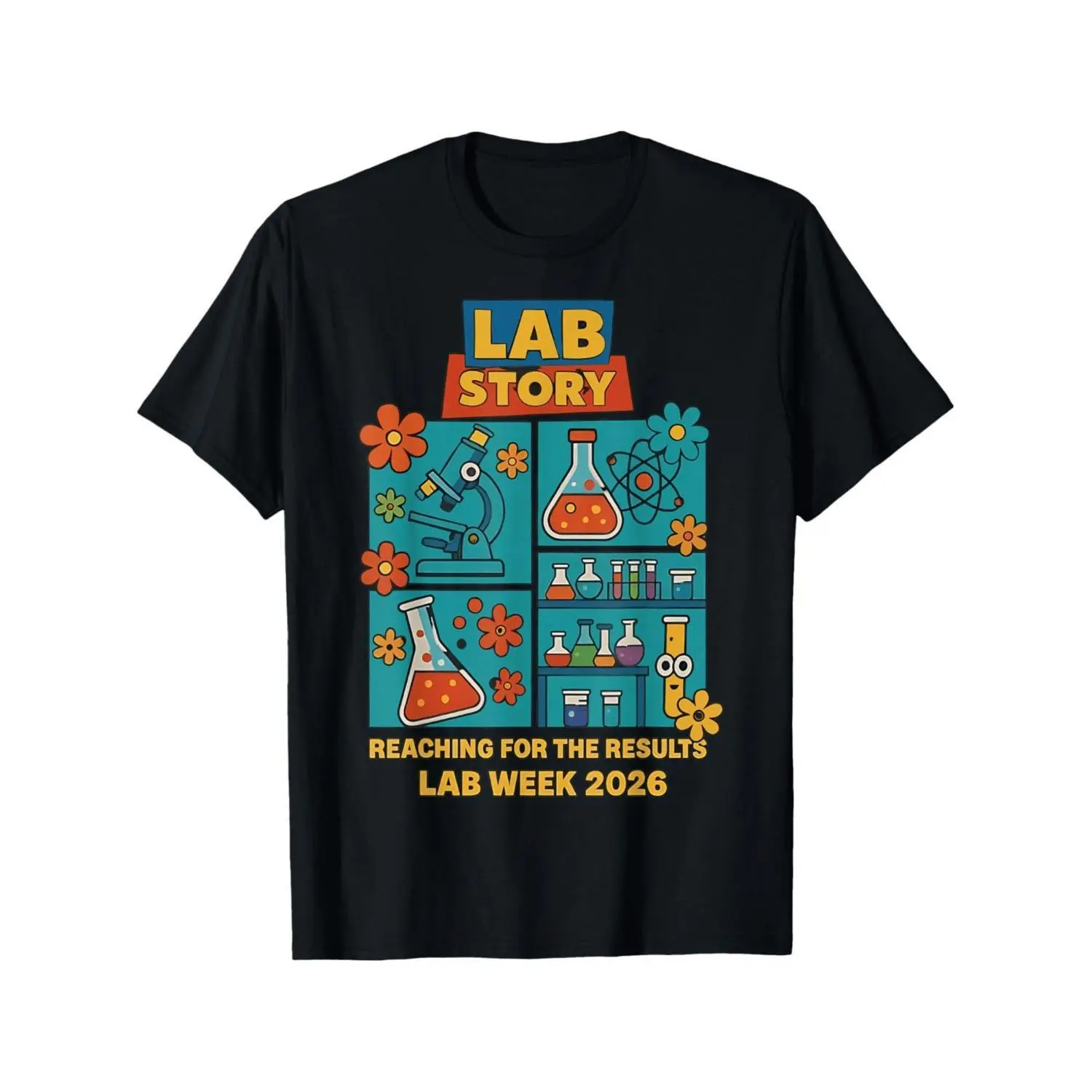 2026 Laboratory Week Cotton TShirt Featuring RoundNeck ShortSleeve Design and Laboratory Theme Perfect for Medical Laboratory Professionals and Celebration Gifts