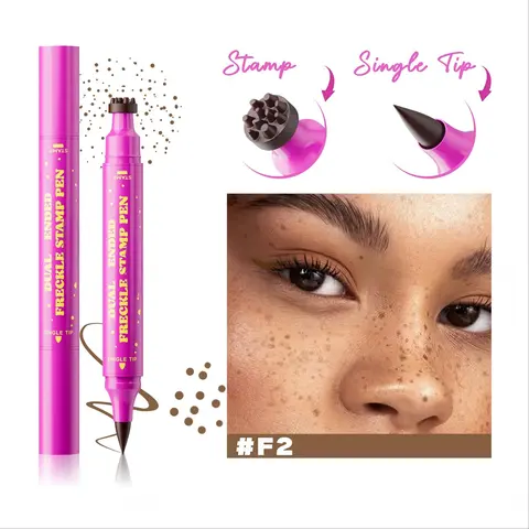 [Summertime Vibes] Waterproof Freckle Stick Cosmetic - Faux Freckle Stamp, Fine-Tip Stamp Eyeliner, Quick-Dry Ink, Realistic Long-Lasting Effect, Ideal for Daily Wear, Cosplay, Effortless Makeup